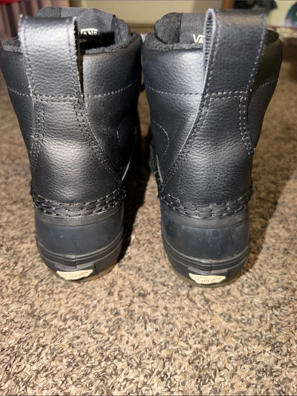 Vans Black Checkerboard Standard Mid Men's Boots